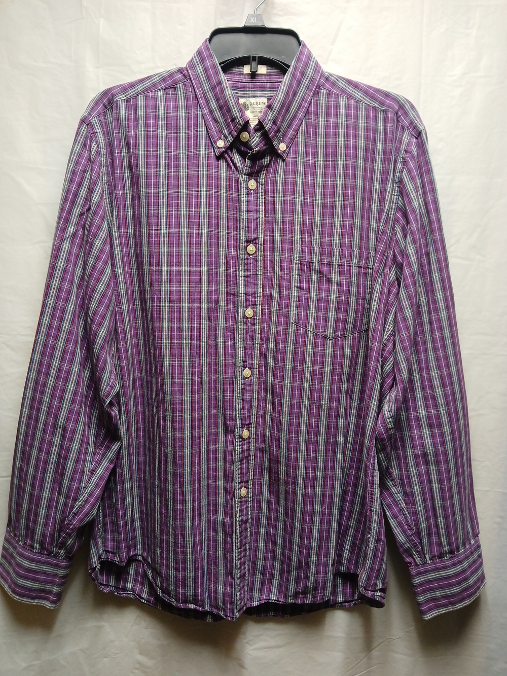 J. Crew Purple Plaid Button-Down Shirt